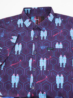 Retro Rifle Shirt Men's XL The Shining Twins Short Sleeve Button Up Performance
